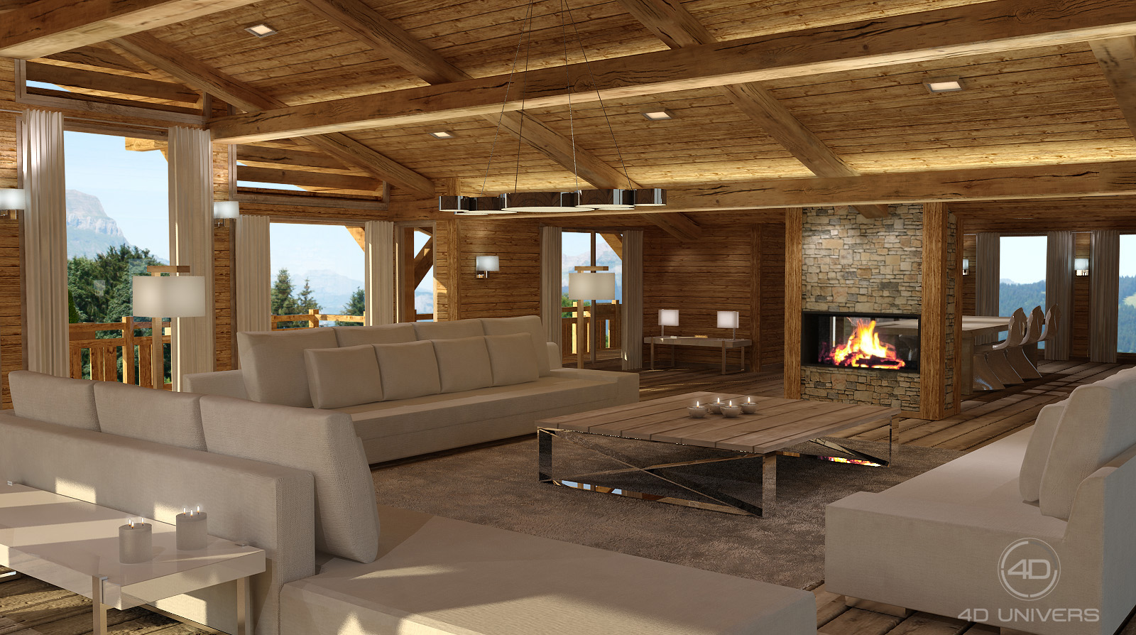 Décoration intérieure du chalet